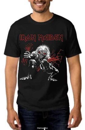 Heavy metal t-shirt με στάμπα Iron Maiden A Real Live Dead One