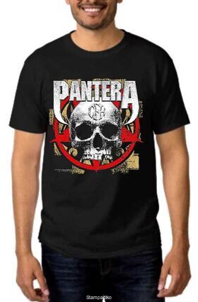 Rock t-shirt Pantera Cowboys from Hell CFH Skull