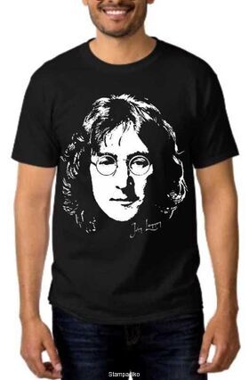 Rock t-shirt με στάμπα John Lennon The beatles