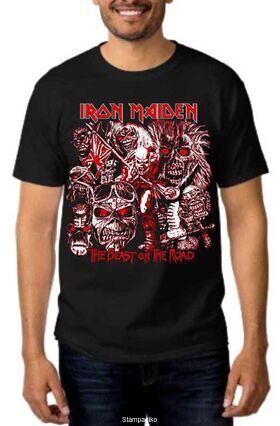 Heavy metal t-shirt με στάμπα Iron Maiden The Best On The Road