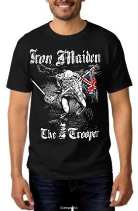 Heavy metal t-shirt με στάμπα Iron Maiden The Trooper