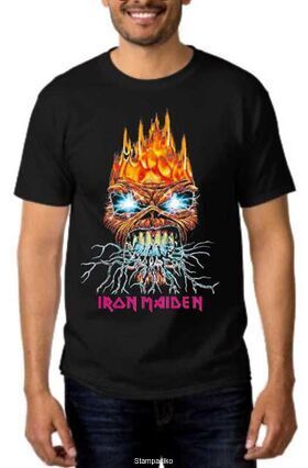 Heavy metal t-shirt με στάμπα Iron Maiden Eddie