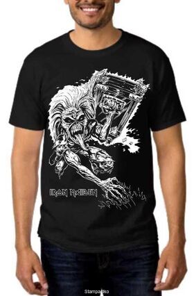 Heavy metal t-shirt με στάμπα Iron Maiden famous mascot Eddie