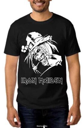 Heavy metal t-shirt με στάμπα Iron Maiden Leprechaun