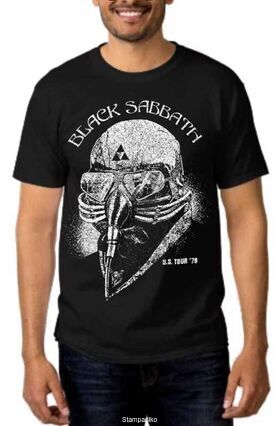 Rock t-shirt με στάμπα Black Sabbath Tony stark