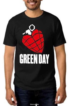 Rock t-shirt με στάμπα Green Day American Idiot