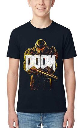 Μπλούζα με στάμπα 'DOOM' - Doom Slayer Shotgun Retro Gaming T-shirt