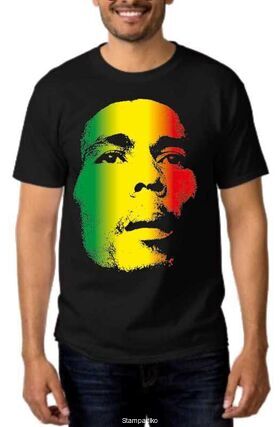 Rock t-shirt με στάμπα Bob Marley Retro