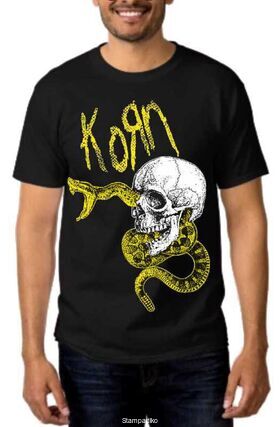 Rock t-shirt Korn Snake Skull