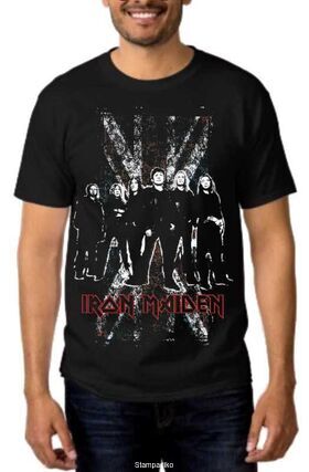 Heavy metal t-shirt με στάμπα Iron Maiden The Band