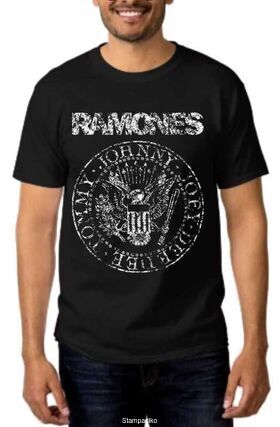 Rock t-shirt με στάμπα Ramones Vintage Eagle Seal