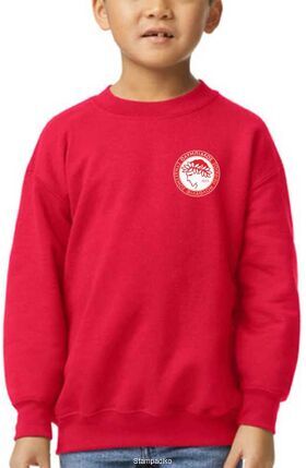 Παιδικό φούτερ μπλουζάκι χωρίς κουκούλα red με στάμπα του Ολυμπιακού