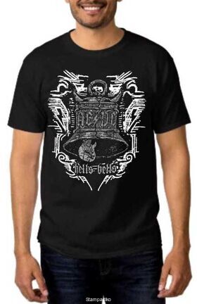 Rock t-shirt Black με στάμπα AC/DC Hells Bells