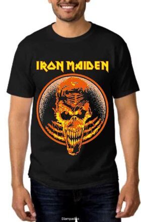 Heavy metal t-shirt με στάμπα Iron Maiden Afraid to shoot strangers
