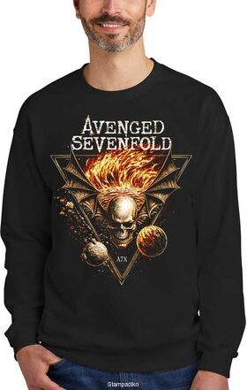 Φούτερ με στάμπα Avenged Sevenfold Heavy Metal - Cosmic Deathbat Design