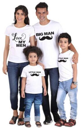 Mπλουζακια για οικογένεια με στάμπα Family Shirts, Big Man Little Man Love My Men,