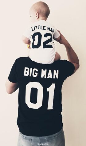 Mπλουζακια για οικογένεια με στάμπα Family Shirts, Father and Son , Big Man Little Man shirts, Daddy and Baby T-shirts, Daddy and Son
