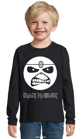 Παιδικό μπλουζάκι με στάμπα Iron Maiden Eddie Smile