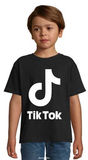 Μπλουζάκι με στάμπα Tik Tok