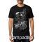 Rock t-shirt Black με στάμπα AC/DC Rock of Bust Skull