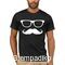 Αστεία T-shirts Mustache Glasses