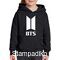 Μπλούζα φούτερ με κουκούλα με στάμπα BTS
