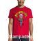 Rock t-shirt Red με στάμπα Guns N' Roses Skull Dagger