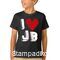 Παιδικό μπλουζάκι με στάμπα I love Justin Bieber