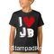 Παιδικό μπλουζάκι με στάμπα I love Justin Bieber