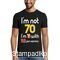 Mπλούζα με στάμπα Γενεθλίων I'm not 70 I'm 18 with 52 Years Experience - Birthday Funny Mens T-shirt