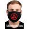 Υφασμάτινη μάσκα προσώπου Linkin Park με 100% βαμβάκι , πολλαπλών χρήσεων με διπλό ύφασμα σε μαύρο χρώμα.
