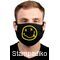 Υφασμάτινη μάσκα προσώπου Nirvana με 100% βαμβάκι , πολλαπλών χρήσεων με διπλό ύφασμα σε μαύρο χρώμα.