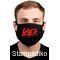 Υφασμάτινη μάσκα προσώπου Slayer με 100% βαμβάκι , πολλαπλών χρήσεων με διπλό ύφασμα σε μαύρο χρώμα.