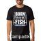 Μπλούζα με στάμπα ψαρέματος Born To Fish Forced To Work - Funny Fishing T-shirt