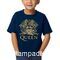 Παιδικό μπλουζάκι με στάμπα Queen Golden Gradient Crest Navy
